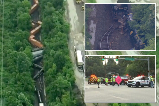 Homes evacuated after train carrying hazardous materials derails in Pennsylvania