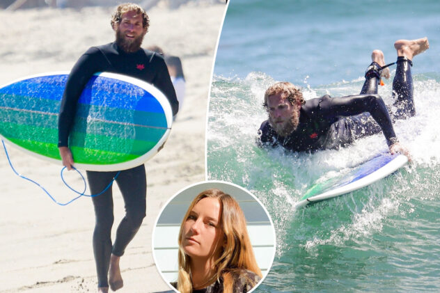 Jonah Hill enjoys surf day as he stays silent on ex Sarah Brady’s emotional abuse claims