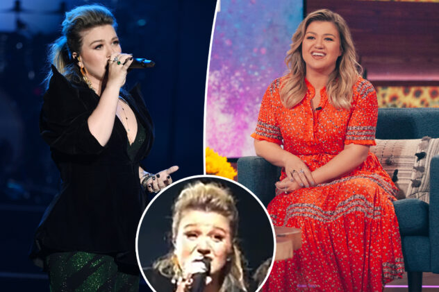 Kelly Clarkson has NSFW reaction to female fan’s ‘hall pass’ sign during Las Vegas residency