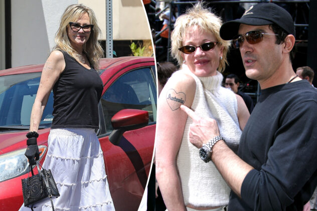 Melanie Griffith covers up Antonio Banderas tattoo with new ink for her 4 kids