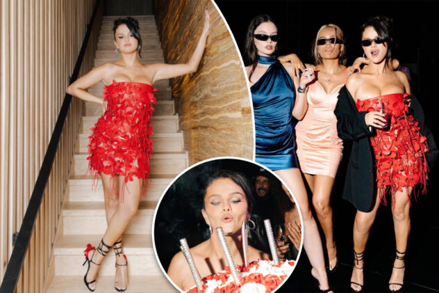 Selena Gomez sizzles in red mini dress for 31st birthday bash with Benny Blanco, Paris Hilton