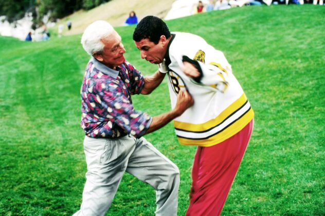 Adam Sandler pays tribute to ‘Happy Gilmore’ co-star Bob Barker: ‘Loved him kicking the crap out of me’