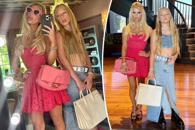 Jessica Simpson brings look-alike ‘Barbie’ daughter Maxwell, 11, to work