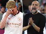 Kevin De Bruyne will be 'out for three or four MONTHS' with a recurring hamstring injury, reveals Pep Guardiola... as the Man City boss admits club will decide if Belgian star must undergo surgery