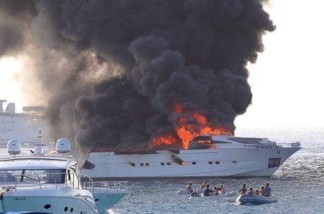 Poker Player's Luxury Yacht Catches on Fire in the Mediterranean