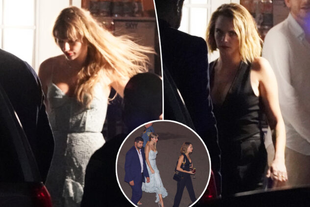 Taylor Swift parties into the early hours of the morning with former BFF Cara Delevingne