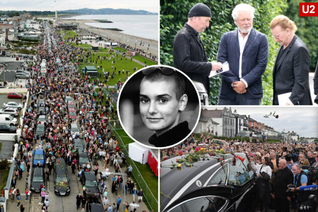 Thousands of mourners say goodbye at Sinéad O’Connor’s funeral in Ireland