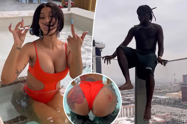 Unfazed Cardi B twerks on husband Offset in raunchy video after Las Vegas mic incident