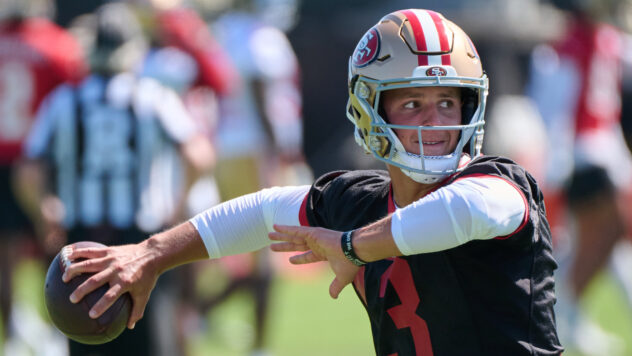 Watch: 49ers' Brock Purdy rebounds from slow start for strong finish on Day 8 of camp