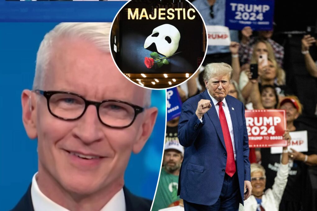 Anderson Cooper can’t control his face as Trump plays ‘Phantom of the Opera’ at rally