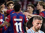 Barcelona 5-0 Royal Antwerp: Joao Felix continues his superb start  by netting a brace as Xavi's men run riot in Champions League opener... with Robert Lewandowski and Gavi also on target