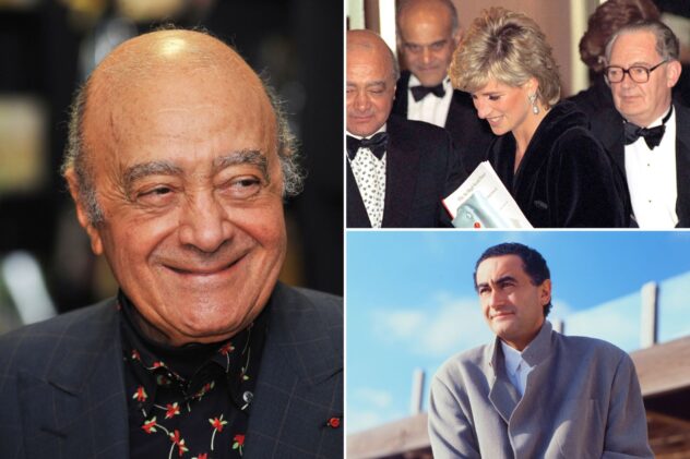Billionaire Mohamed Al Fayed dead at 94 — one day before 26th anniversary of crash that killed son Dodi, Princess Diana