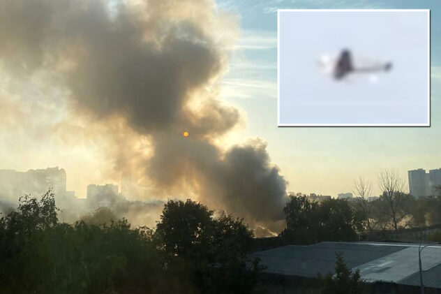 Drone strike sets fire to Russian factory making missile microchips, Ukraine says
