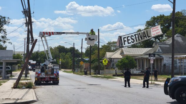 Vehicle strikes CPS utility pole in South San Antonio