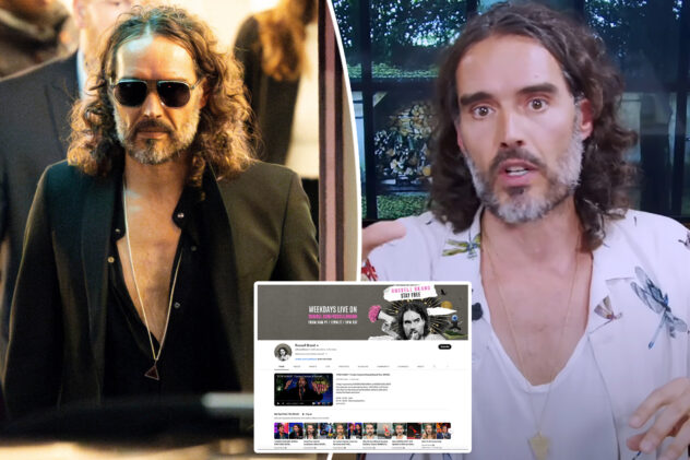YouTube suspends Russell Brand from making money off the streaming site after sex assault claims