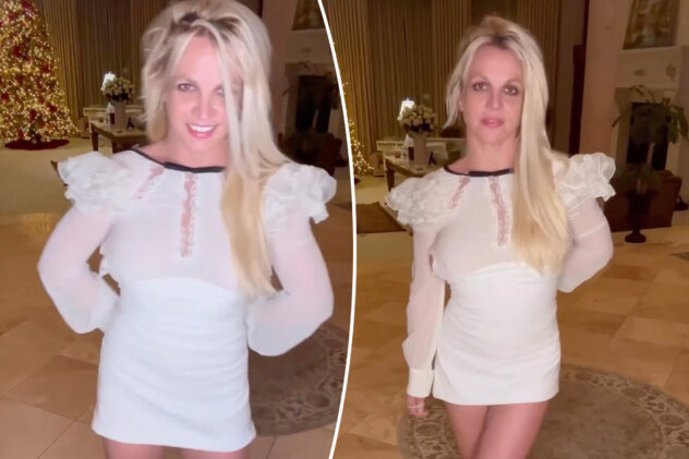 Britney Spears models homemade dress despite wardrobe malfunction: ‘It snapped’