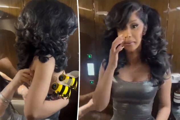 Cardi B uses ‘TikTok hack’ to alter her dress on a plane without stylist: ‘Teamwork make the dream work’