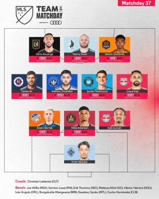 Carles Gil honored with starting spot in Team of the Matchday 37