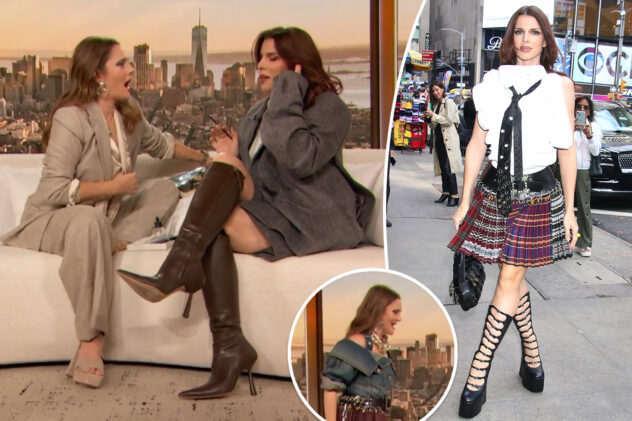 Drew Barrymore rocks Julia Fox-inspired dominatrix boots in must-see style swap