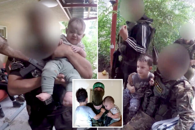 Hamas terrorists seen holding kidnapped Israeli children, babies in vile footage