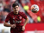 Harry Maguire gets his first Premier League start of the season as he partners Jonny Evans in defence for Man United against Brentford