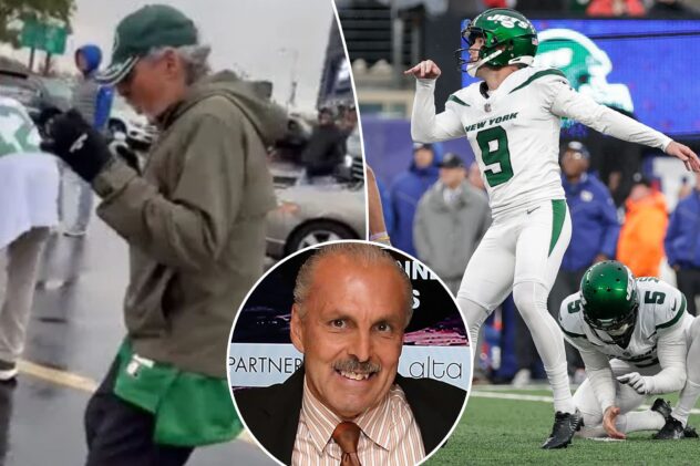 Joe Benigno watched Jets’ win over Giants in MetLife Stadium parking lot after leaving early