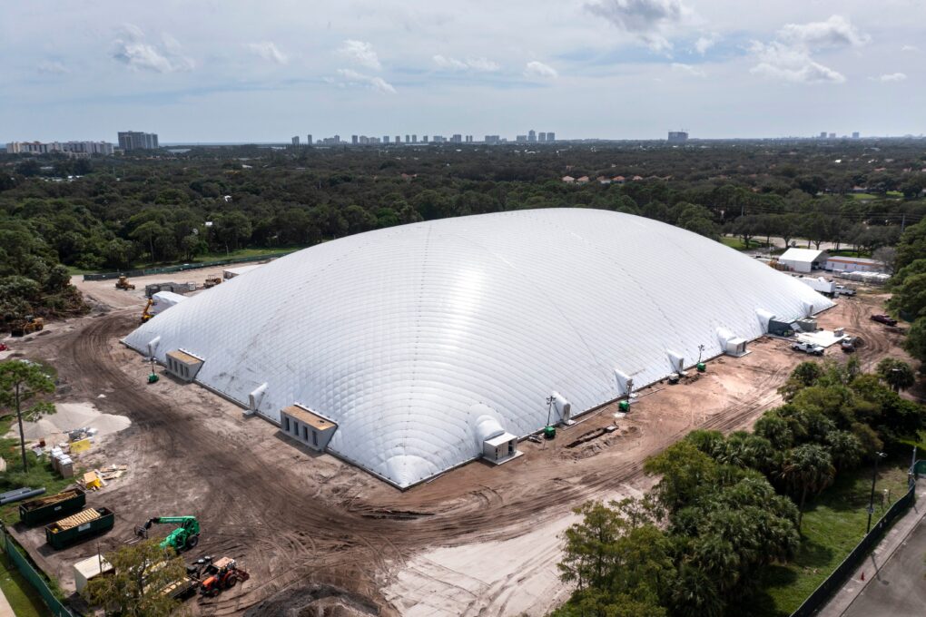 Photos: Construction of the TGL's SoFi Center is underway in Florida