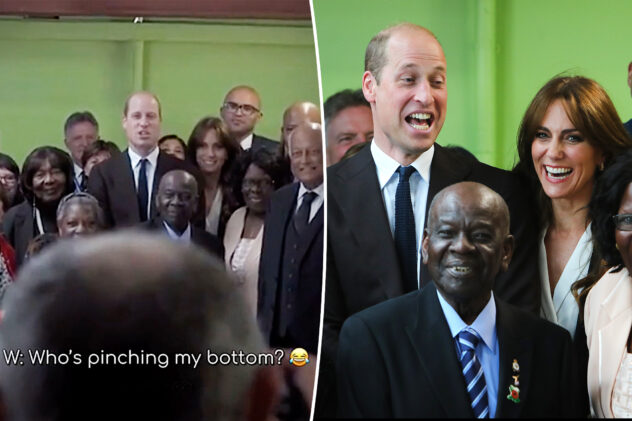 Prince William jokes ‘Who’s pinching my bottom?’ during group photo