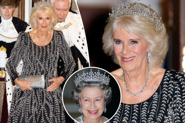 Queen Camilla wears Queen Elizabeth’s favorite tiara for the first time after monarch’s death