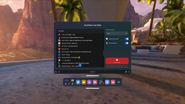 Quest Getting In-Headset YouTube Live Chat Overlay, Early Access Signup Now Available