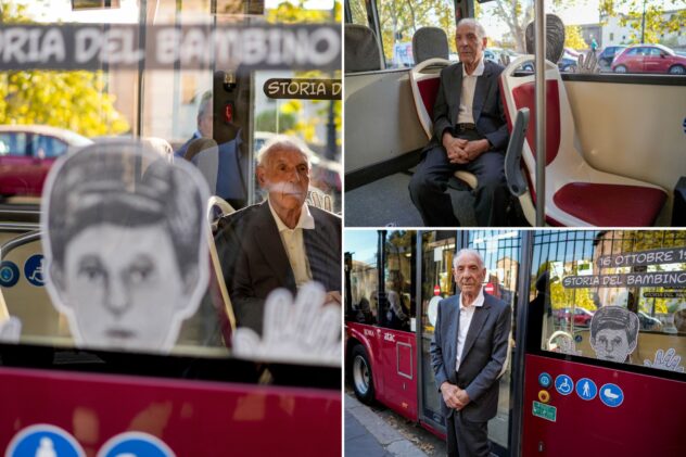 Roman bus tells story of boy who escaped Nazis by hiding onboard tram for two days