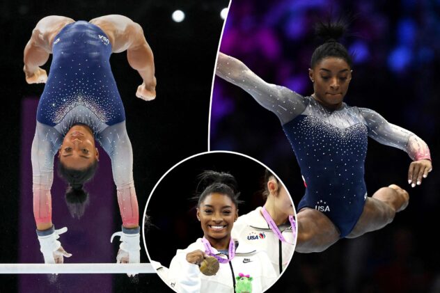 Simone Biles becomes most decorated female gymnast ever during historic US win