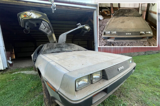 ‘Time capsule’ 1981 DeLorean found in Wisconsin barn with original tires and only 977 miles