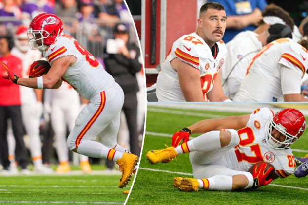 Travis Kelce injured in Chiefs vs. Vikings game — but returns to score a touchdown