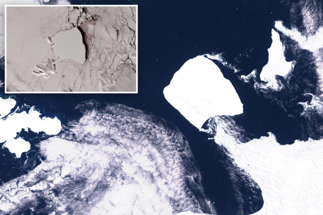 A23a, an iceberg 3 times the size of NYC, floats away 37 years after getting stuck on ocean floor off Antarctica