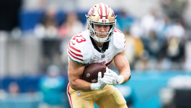 Christian McCaffrey and Alvin Kamara in eight-week duel for an NFL record