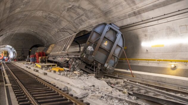 Derailment damages close world's longest rail tunnel until next September