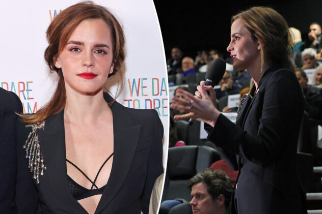 Emma Watson picks peekaboo bra for ‘We Dare to Dream’ premiere red carpet