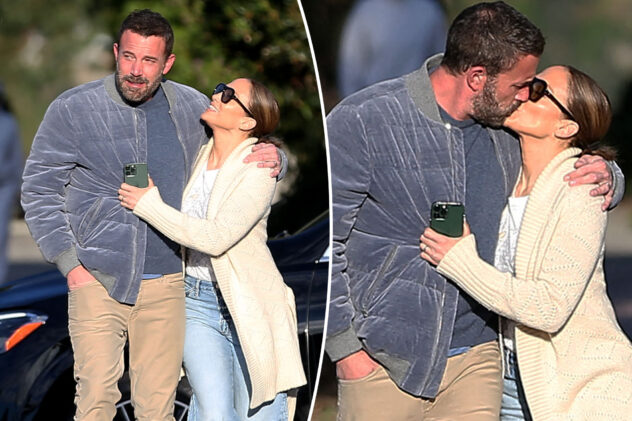 Jennifer Lopez and Ben Affleck share loving kiss on PDA-filled morning walk