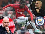 Manchester City 'are plotting ambitious cross-city move for Man United teenager Kobbie Mainoo with Pep Guardiola chasing the highly-rated star' amid Red Devils' turbulent season under Erik ten Hag