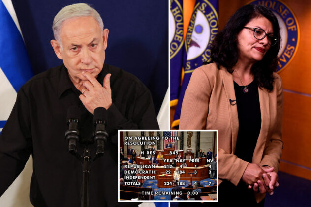 Netanyahu praises House lawmakers for censuring ‘absurd’ Rep. Rashida Tlaib: ‘I salute the Congress’ 