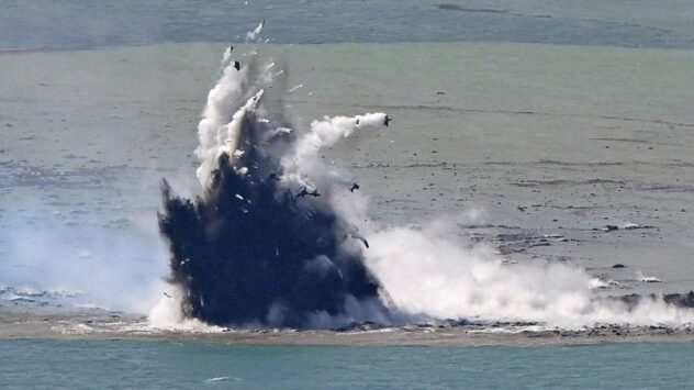 New island emerges off coast of Japan following underwater volcanic eruption