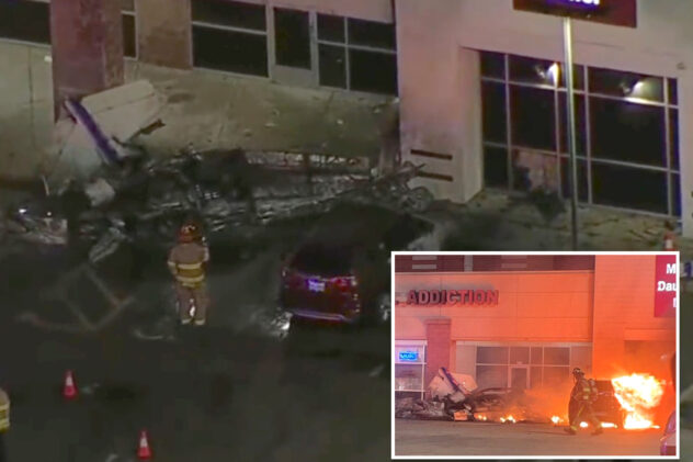Pilot killed in fiery plane crash steps away from Texas shopping center