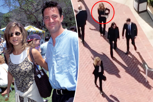 ‘Struggling’ Jennifer Aniston reportedly arrived first, kept ‘to herself’ at Matthew Perry’s funeral