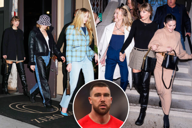 Taylor Swift has night out with Sophie Turner, Brittany Mahomes in NYC as Travis Kelce plays in Germany
