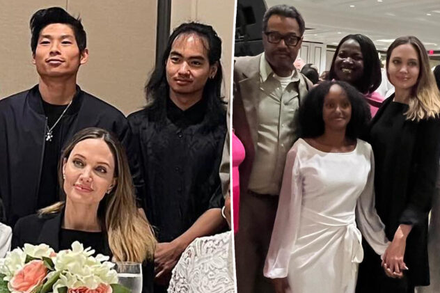 Zahara Jolie-Pitt supported by mom Angelina, brothers Maddox and Pax at AKA event