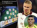 Erling Haaland APOLOGISES to Brazilian Ronaldo after benching him in his Ultimate Team as the Man City forward shows off star-studded EA FC 24 side