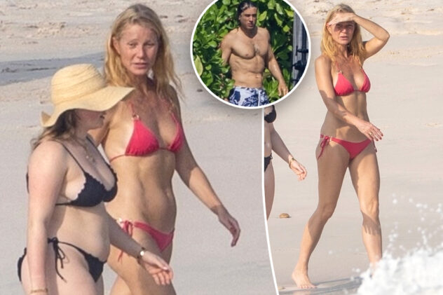 Gwyneth Paltrow rocks tiny pink bikini on family vacation in Mexico
