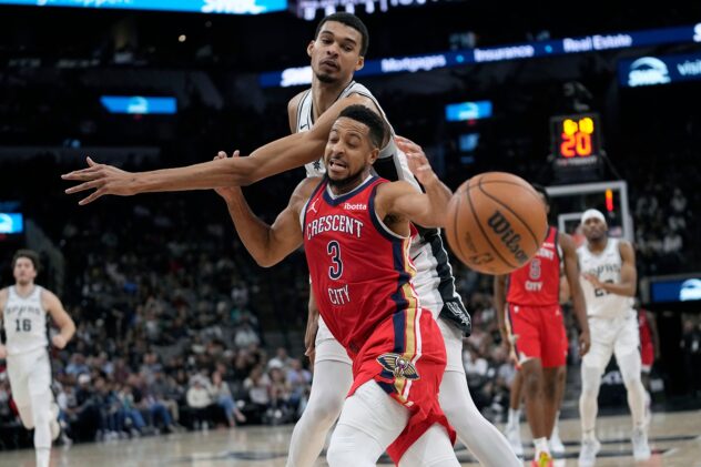Pelicans set franchise record with 22 3-pointers, roll past Wembanyama, Spurs 146-110