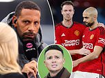 Rio Ferdinand is involved in heated on-air debate with Jermaine Jenas after being accused of showing 'bias' towards Man United: 'Why are you questioning me?!'